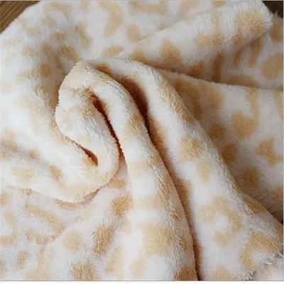 Two Side Brushed Print Coral Fabric For Blanket