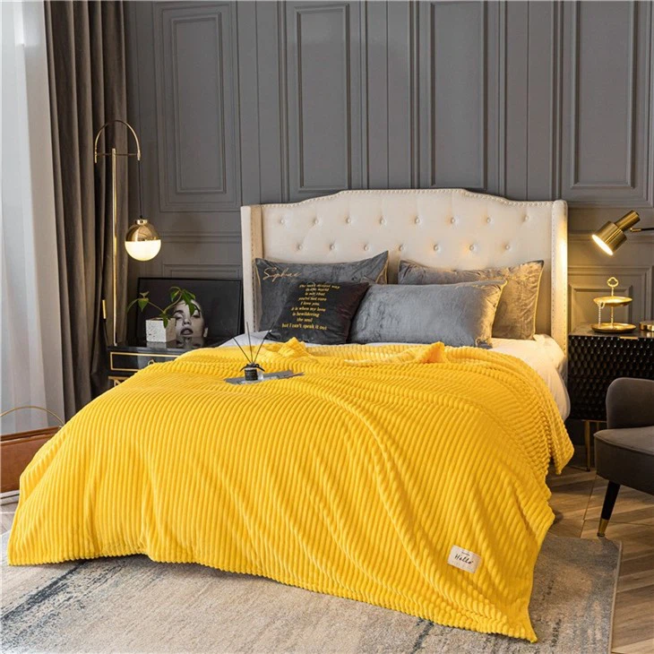 stripe flannel blanket