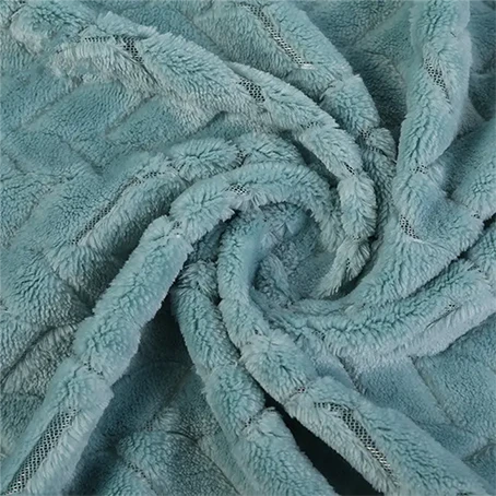 Jacquard flanelli fleece kangas peittoon