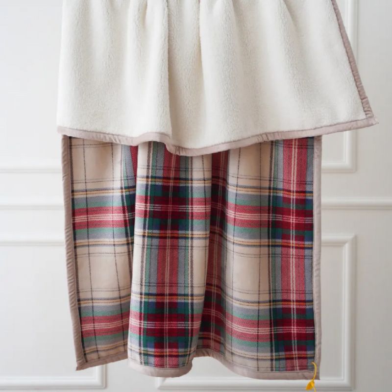 Moderni Grid Sherpa -peitto