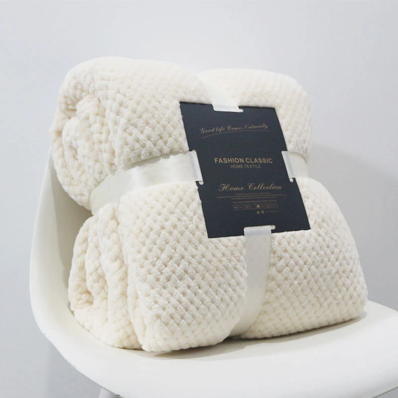 Ananasshekki jacquard-sherpa-peitto
