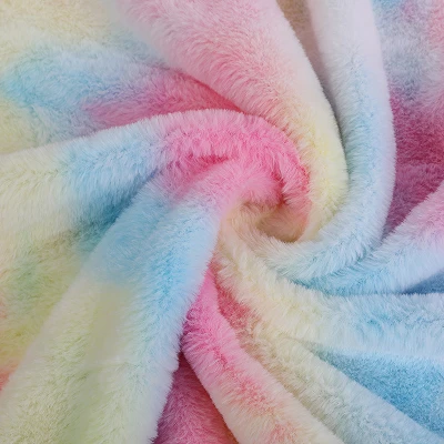 Rainbow Rabbit Faux Fur Kangas
