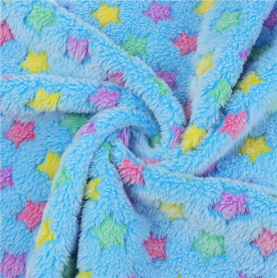 Star Printed Coral Velvet -kangas