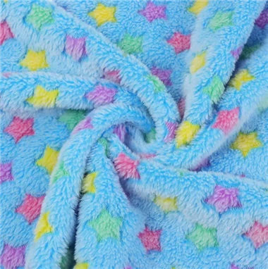 Star Printed Coral Velvet -kangas