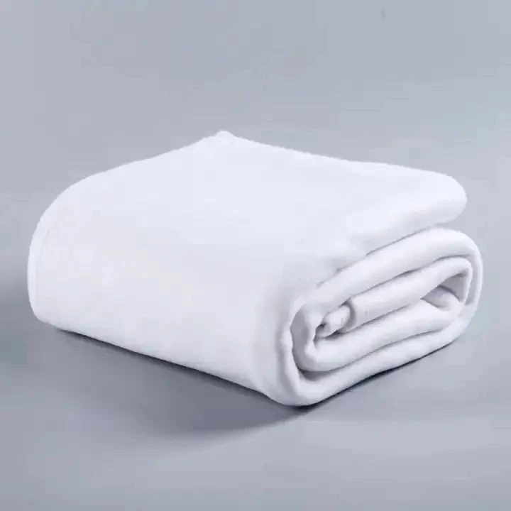 white polar fleece blanket in stock