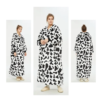 Double Flannel Sherpa Hoodie Blanket